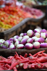 Various vegetables at vegetable market. India