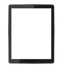 Vector computer tablet isolated on white