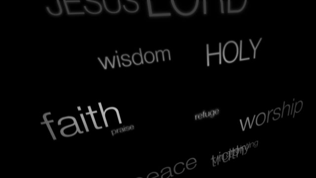 Christian Words of Faith (3D Text Animation)