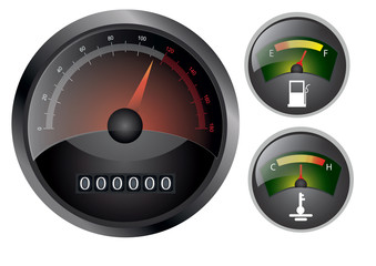 speedometer and dashboard vector eps 10