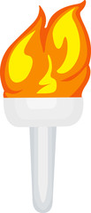 illustration torch with flames