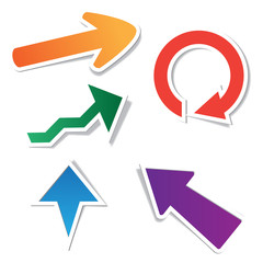 Arrow paper stickers