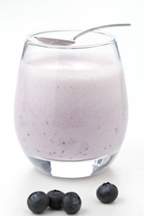 tasty home made blueberry milkshake