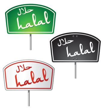 panneaux viande, produit halal