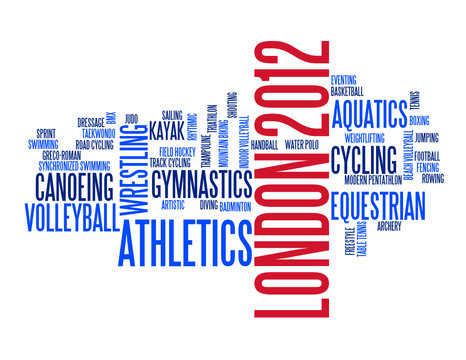 “LONDON 2012” Tag Cloud (sports disciplines sporting event)