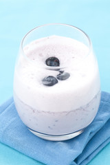 tasty home made blueberry milkshake