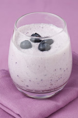 tasty home made blueberry milkshake