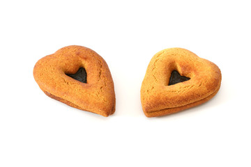 Gingerbreads in heart shapes