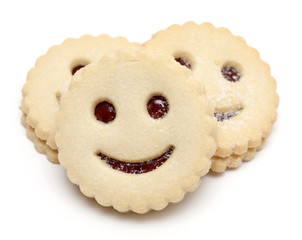 smiling cookies isolated