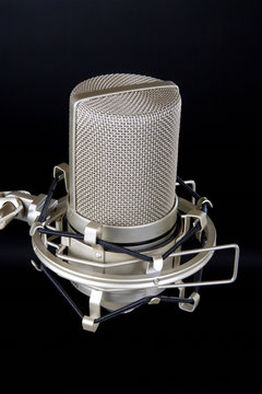 Studio Microphone Isolated on Balck