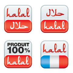 bouton produit, aliment, viande halal