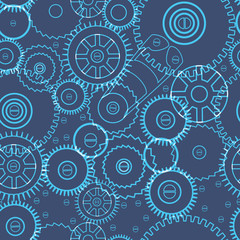 Seamless background with different mechanical elements