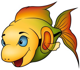 Tropical Fish - colored cartoon illustration