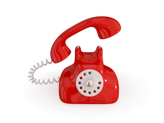 Cartoon retro telephone.