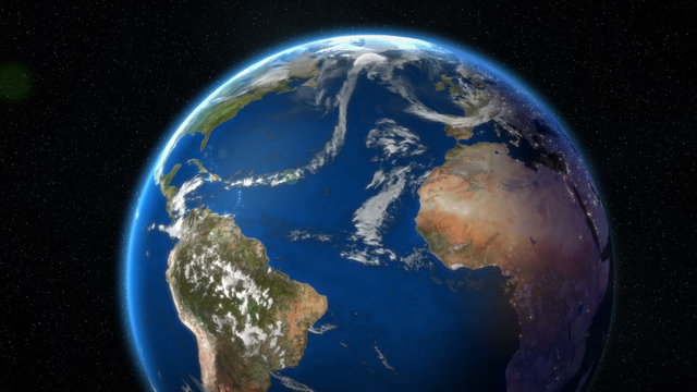 Earth Orbit Night - City Lights from Space