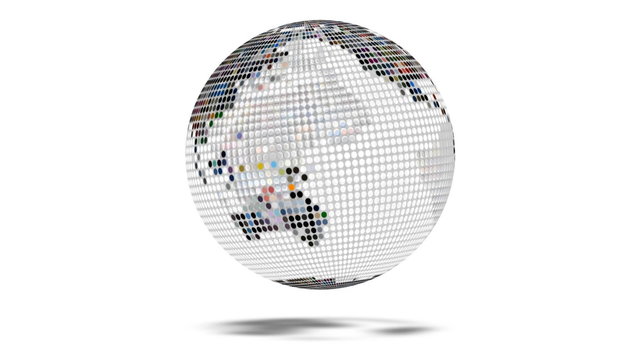 Earth Globe Dot Matrix