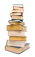 books on white background