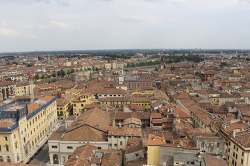 Fototapeta na wymiar View of Verona, from the Tower of Lamberti