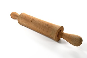 3D rolling pin isolated on white background