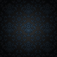 Corduroy background, blue ornamental fabric texture