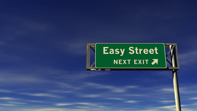 Easy Street - Freeway Exit Sign