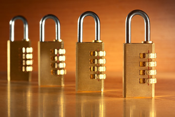 Four combination locks