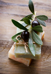 Natural Handmade Soap and Olives