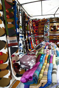 colorful indigenous market of Otavalo