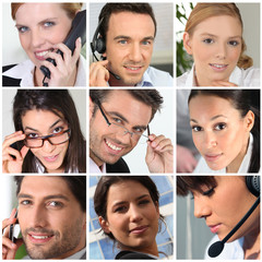 Portrait of young workers