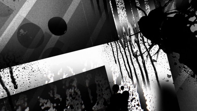 Geometric Grunge and Ink Abstract Paint 3D