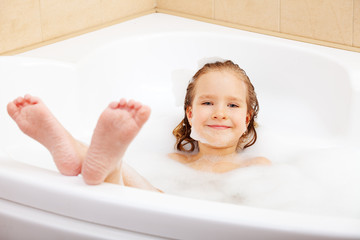 Child in the bathtub