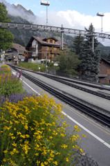 Fototapeta na wymiar Wengen station in Switzerland