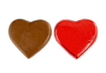 chocolates, Heart shape, isolate on white background