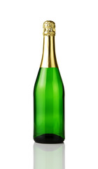 Champagne bottle isolated on white baclground
