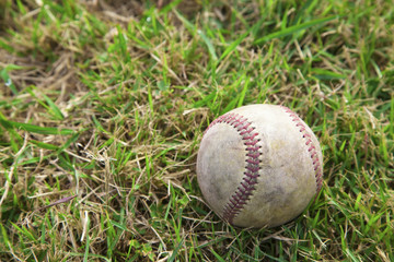 Baseball on the Grass field