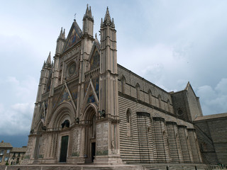 Fototapeta premium Orvieto - Duomo facade.West front of the Gothic facade