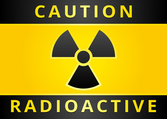 Label caution sign. Radiation Hazard symbol