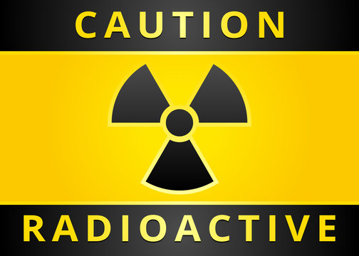 Label caution sign. Radiation Hazard symbol