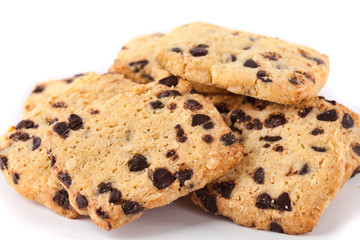 Cereal biscuits with chocolate
