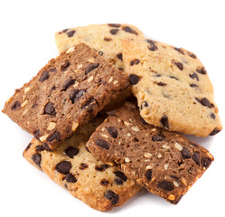 Cereal biscuits with chocolate