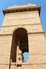 Dramatic angle view of the India Gate