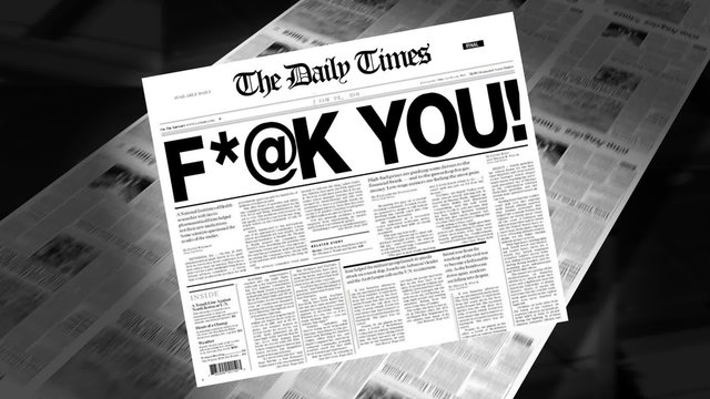 Slang - Newspaper Headline