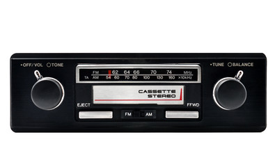Car stereo cassette radio receiver