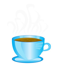 Cup aromatic coffee