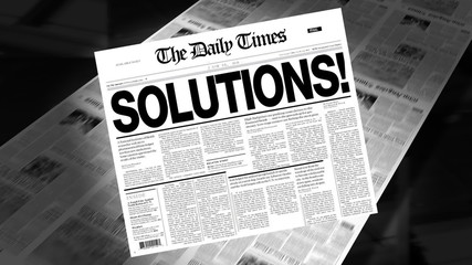Solutions! - Newspaper Headline (Reveal + Loops)