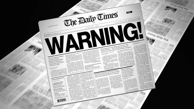 Warning! - Newspaper Headline (Intro + Loops)