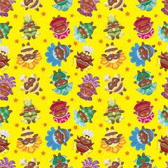 carnival costume seamless pattern