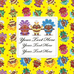 carnival costume card