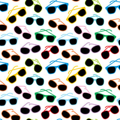 Fototapeta premium Seamless sun glasses accessories pattern