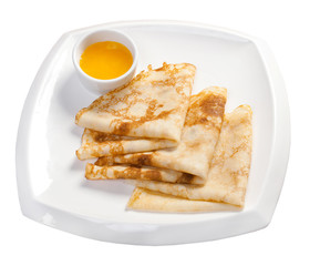 pancakes on the plate